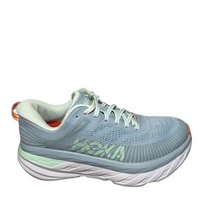 HOKA Women's Light Blue Bondi 7 wide Running Shoe size 7.5 D